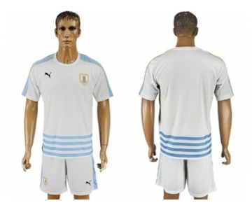 Uruguay Blank Away Soccer Country Jersey