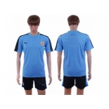 Uruguay Blank Home Soccer Country Jersey