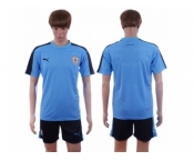 Uruguay Blank Home Soccer Country Jersey