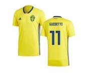 Sweden #11 Guidetti Home Kid Soccer Country Jersey