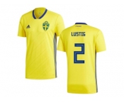 Sweden #2 Lustig Home Kid Soccer Country Jersey