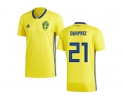 Sweden #21 Durmaz Home Kid Soccer Country Jersey