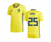 Sweden #25 Rinne Home Kid Soccer Country Jersey