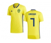 Sweden #7 Larsson Home Kid Soccer Country Jersey