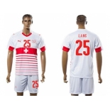 Switzerland #25 Lang Away Soccer Country Jersey