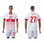 Switzerland #27 Zuffi Away Soccer Country Jersey