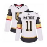 Women Adidas Vegas Golden Knights #11 Curtis McKenzie Authentic White Away NHL Jersey