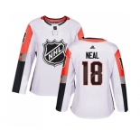 Women Adidas Vegas Golden Knights #18 James Neal Authentic White 2018 All-Star Pacific Division NHL Jersey