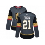 Women Adidas Vegas Golden Knights #21 Cody Eakin Authentic Gray Home NHL Jersey