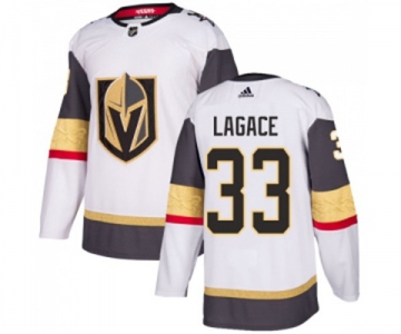 Women Adidas Vegas Golden Knights #33 Maxime Lagace Authentic White Away NHL Jersey