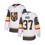 Women Adidas Vegas Golden Knights #37 Reid Duke Authentic White Away NHL Jersey