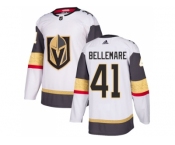 Women Adidas Vegas Golden Knights #41 Pierre-Edouard Bellemare Authentic White Away NHL Jersey