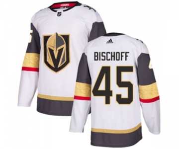 Women Adidas Vegas Golden Knights #45 Jake Bischoff Authentic White Away NHL Jersey