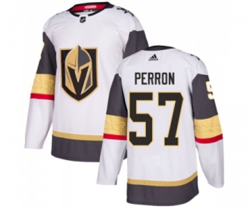 Women Adidas Vegas Golden Knights #57 David Perron Authentic White Away NHL Jersey