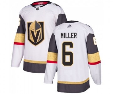 Women Adidas Vegas Golden Knights #6 Colin Miller Authentic White Away NHL Jersey