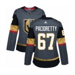 Women Adidas Vegas Golden Knights #67 Max Pacioretty Authentic Gray Home NHL Jersey