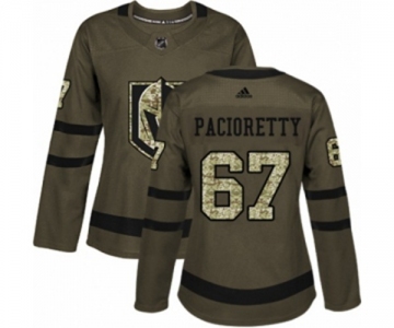 Women Adidas Vegas Golden Knights #67 Max Pacioretty Authentic Green Salute to Service NHL Jersey