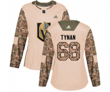 Women Adidas Vegas Golden Knights #68 T.J. Tynan Authentic Camo Veterans Day Practice NHL Jersey