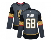 Women Adidas Vegas Golden Knights #68 T.J. Tynan Authentic Gray Home NHL Jersey