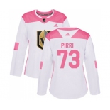 Women Adidas Vegas Golden Knights #73 Brandon Pirri Authentic White Pink Fashion NHL Jersey