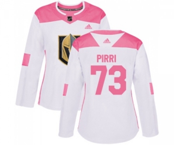 Women Adidas Vegas Golden Knights #73 Brandon Pirri Authentic White Pink Fashion NHL Jersey