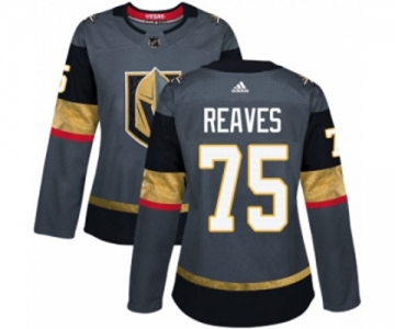 Women Adidas Vegas Golden Knights #75 Ryan Reaves Authentic Gray Home NHL Jersey