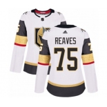 Women Adidas Vegas Golden Knights #75 Ryan Reaves Authentic White Away NHL Jersey