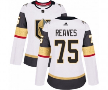 Women Adidas Vegas Golden Knights #75 Ryan Reaves Authentic White Away NHL Jersey