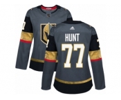 Women Adidas Vegas Golden Knights #77 Brad Hunt Authentic Gray Home NHL Jersey