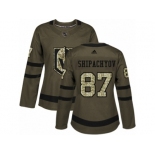 Women Adidas Vegas Golden Knights #87 Vadim Shipachyov Authentic Green Salute to Service NHL Jersey