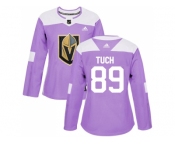 Women Adidas Vegas Golden Knights #89 Alex Tuch Purple Authentic Fights Cancer Stitched NHL Jersey