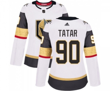 Women Adidas Vegas Golden Knights #90 Tomas Tatar Authentic White Away NHL Jersey