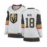 Women Vegas Golden Knights #18 James Neal Authentic White Away Fanatics Branded Breakaway NHL Jersey