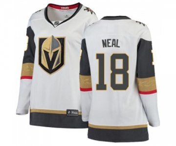 Women Vegas Golden Knights #18 James Neal Authentic White Away Fanatics Branded Breakaway NHL Jersey