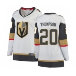 Women Vegas Golden Knights #20 Paul Thompson Authentic White Away Fanatics Branded Breakaway NHL Jersey