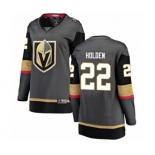 Women Vegas Golden Knights #22 Nick Holden Authentic Black Home Fanatics Branded Breakaway NHL Jersey