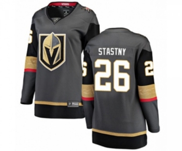 Women Vegas Golden Knights #26 Paul Stastny Authentic Black Home Fanatics Branded Breakaway NHL Jersey