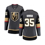 Women Vegas Golden Knights #35 Oscar Dansk Authentic Black Home Fanatics Branded Breakaway NHL Jersey