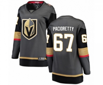 Women Vegas Golden Knights #67 Max Pacioretty Authentic Black Home Fanatics Branded Breakaway NHL Jersey