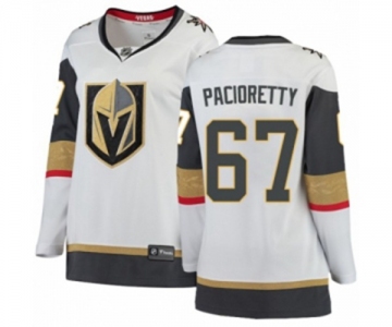 Women Vegas Golden Knights #67 Max Pacioretty Authentic White Away Fanatics Branded Breakaway NHL Jersey