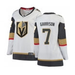 Women Vegas Golden Knights #7 Jason Garrison Authentic White Away Fanatics Branded Breakaway NHL Jersey