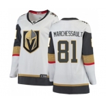 Women Vegas Golden Knights #81 Jonathan Marchessault Authentic White Away Fanatics Branded Breakaway NHL Jersey