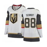 Women Vegas Golden Knights #88 Nate Schmidt Authentic White Away Fanatics Branded Breakaway NHL Jersey