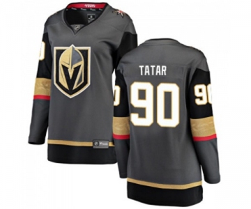 Women Vegas Golden Knights #90 Tomas Tatar Authentic Black Home Fanatics Branded Breakaway NHL Jersey