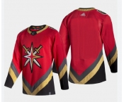 Women Vegas Golden Knights blank Red 2020-21 Reverse Retro Authentic Player Jersey