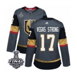 Women's Adidas Vegas Golden Knights #17 Vegas Strong Authentic Gray Home 2018 Stanley Cup Final NHL Jersey