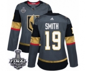 Women's Adidas Vegas Golden Knights #19 Reilly Smith Authentic Gray Home 2018 Stanley Cup Final NHL Jersey