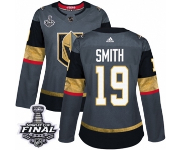 Women's Adidas Vegas Golden Knights #19 Reilly Smith Authentic Gray Home 2018 Stanley Cup Final NHL Jersey