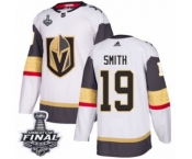 Women's Adidas Vegas Golden Knights #19 Reilly Smith Authentic White Away 2018 Stanley Cup Final NHL Jersey