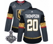 Women's Adidas Vegas Golden Knights #20 Paul Thompson Authentic Gray Home 2018 Stanley Cup Final NHL Jersey